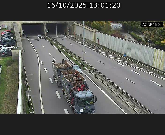Caméra trafic Luxembourg - A7, Tunnel Mersch, entrée sud, direction Ettelbruck