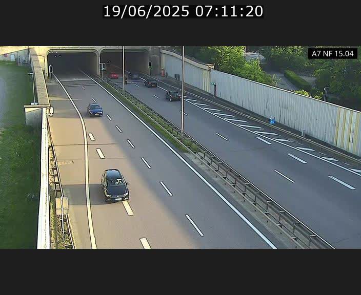 Caméra trafic Luxembourg - A7, Tunnel Mersch, entrée sud, direction Ettelbruck
