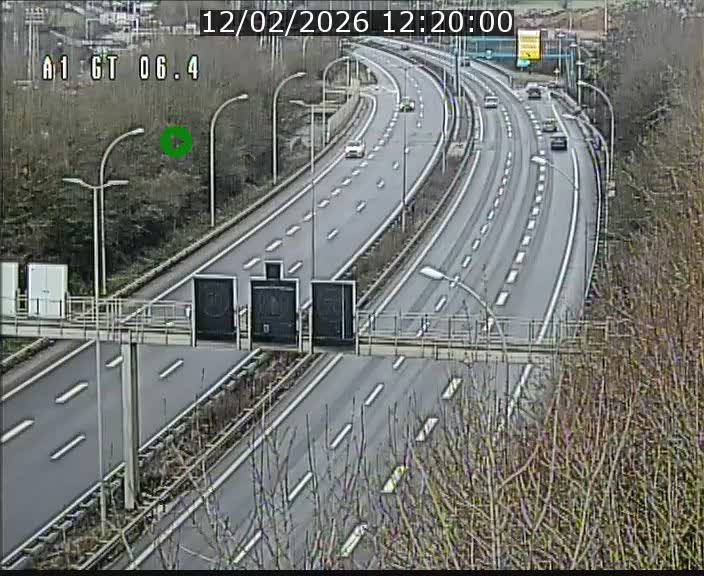Traffic live webcam Luxembourg Hamm - A1 direction Sandweiler - BK 6.4