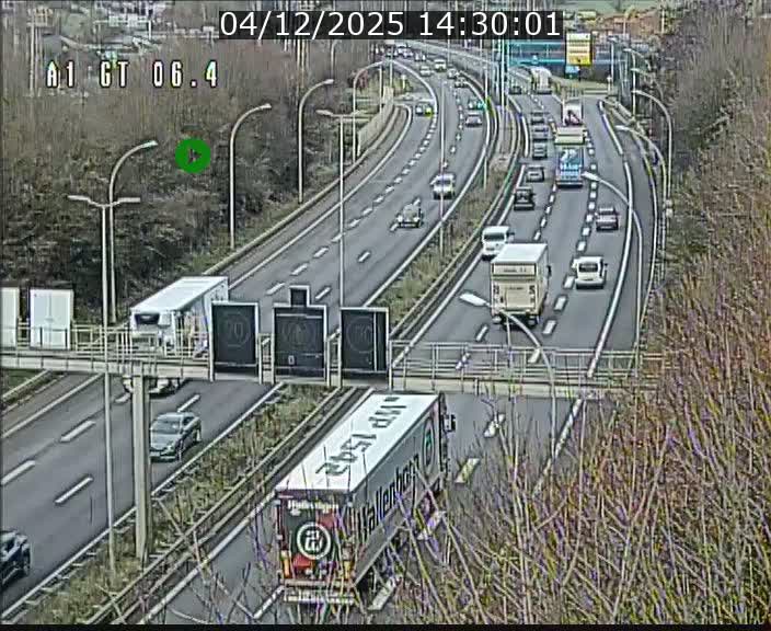 Traffic live webcam Luxembourg Hamm - A1 direction Sandweiler - BK 6.4