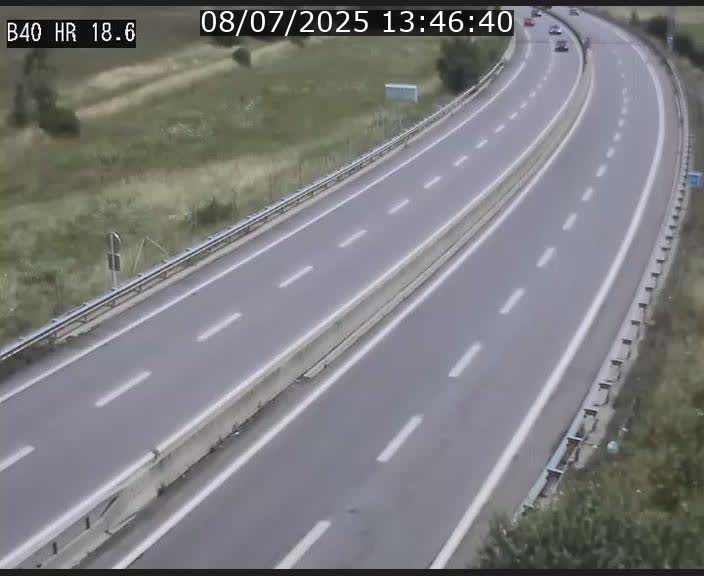 Webcam sur la route de liaison entre Micheville et Esch-Belval à la frontière entre le Luxembourg et la France. Vue orientée vers la Lorraine.
