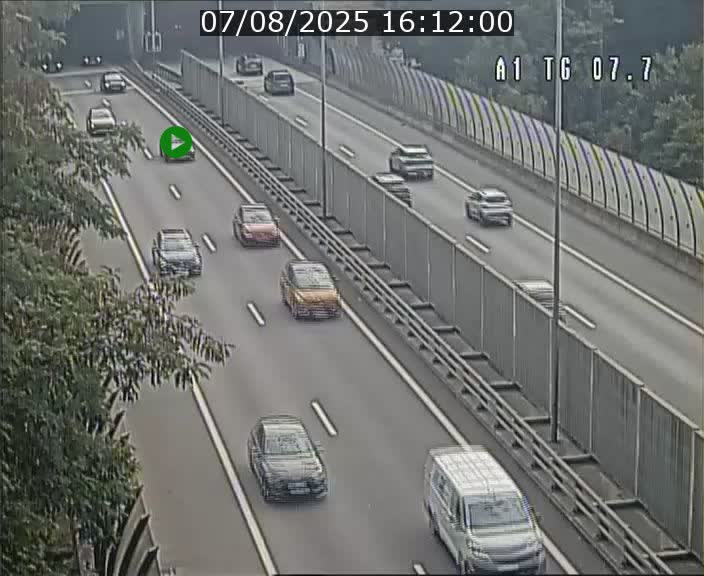 Traffic live webcam Luxembourg Kirchberg - A1 direction Luxembourg-ville - BK 7.7
