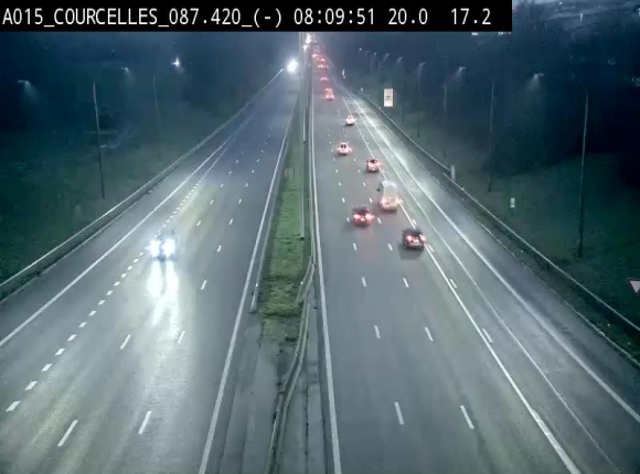 Webcam autoroute Belgique - Viesville - E42 direction Mons - BK 84.35