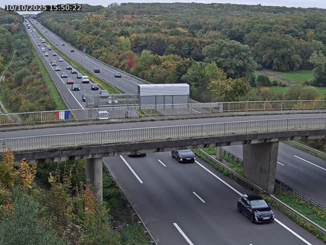 Caméra autoroute France - A31, Zoufftgen direction Luxembourg-ville, à la frontière entre la France et le Luxembourg