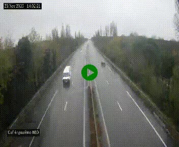Webcam routière à la fin de la N10, en périphérique ouest d'Angouleme, proche de la jonction avec l'A10