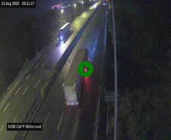 Webcam sur le périphérique de Bordeaux à l'est de la ville. Caméra située sur le Pont Mitterand sur la N230