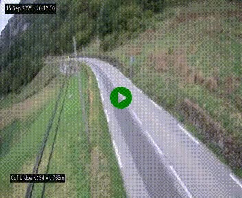 Webcam dans les Pyrénées Atlantique au niveau du col d'Urdos et du fort du Pourtalet sur la N134, en direction du Col et du tunnel du Somport, à 765 mètres d'altitude