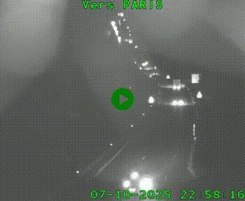 Caméra routière sur l'autoroute A20 à Bessines-sur-Gartempe. Vue orientée vers Paris