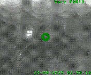 Caméra routière sur l'autoroute A20 au nord de Limoges, à la jonction avec la N520. Vue orientée vers Paris