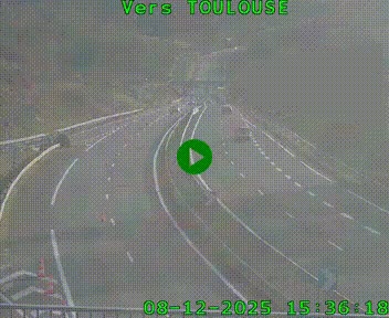 Caméra routière sur l'autoroute A20 à Noailles, en périphérie de Brive-la-Gaillarde. Vue orientée vers Toulouse