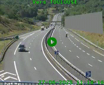Caméra routière sur l'autoroute A20 à Noailles, en périphérie de Brive-la-Gaillarde. Vue orientée vers Toulouse