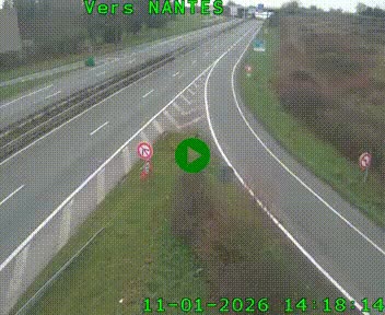 Webcam N147 au nord de Poitiers et à la jonction avec la A10