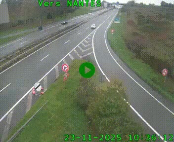 Webcam N147 au nord de Poitiers et à la jonction avec la A10