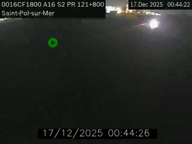 Webcam autoroute A16 à proximité de Dunkerque, à hauteur de la sortie Saint-Pol-sur-Mer. Vue orientée vers Calais