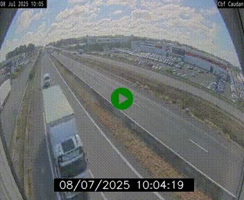 Webcam sur la N165 à hauteur de Caudan, dans le Morbihan.