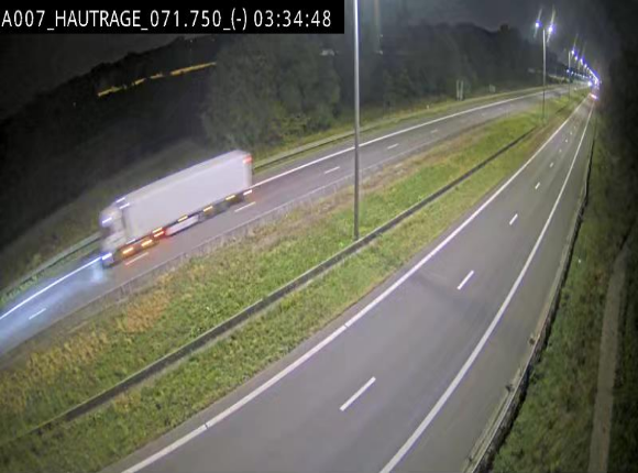 Webcam autoroute Belgique - Hautrage - E19 - BK 71.7