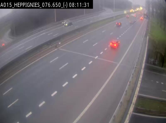 Webcam autoroute Belgique - Heppignies - E42 direction Namur - BK 76.4