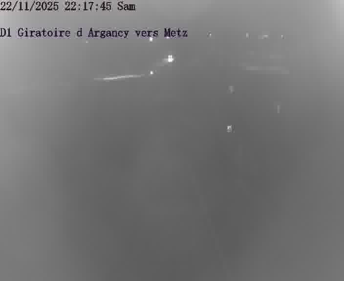 Webcam installée le long de D1 (France) à Argancy, pointée vers Metz, utile pour suivre précisément les conditions de trafic.