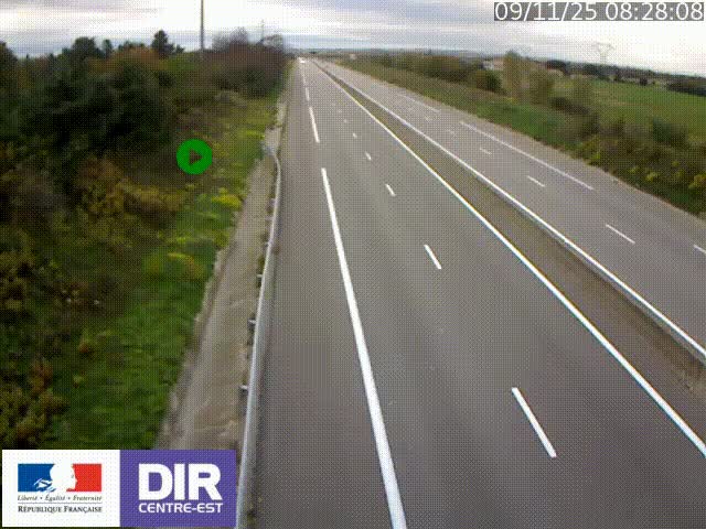 Webcam sur le contournement de Valence, sur la Nationale 7, à la jonction avec la N532, caméra orientée vers Grenoble