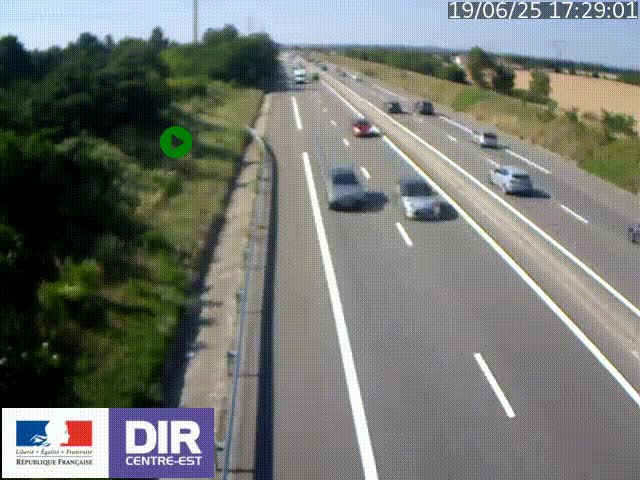 Webcam sur le contournement de Valence, sur la Nationale 7, à la jonction avec la N532, caméra orientée vers Grenoble