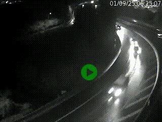 Caméra autoroute à la jonction entre l'A7 et la D301 (Boulevard urbain Sud de Lyon) à Feyzin, au sud de Lyon. Vue orientée vers Mions