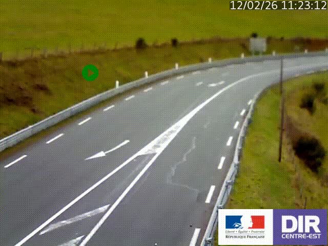 Webcam sur le col Pin Bouchain, vue orientée vers Roanne, en provenance de Lyon sur la nationale 7 (N7)