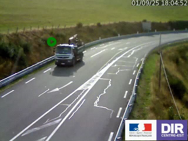 Webcam sur le col Pin Bouchain, vue orientée vers Roanne, en provenance de Lyon sur la nationale 7 (N7)
