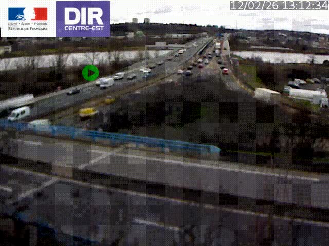 Webcam autoroute sur A450 à Pierre-Bénite en direction de Lyon et de l'autoroute A7