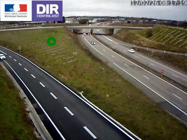 Webcam sur le contournement de Valence, sur la Nationale 7, caméra orientée vers Lyon