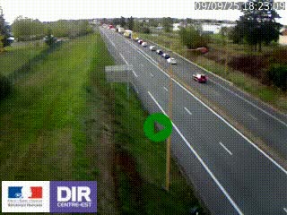 Webcam à Mably, à proximité de Roanne en direction de Moulins sur la N7