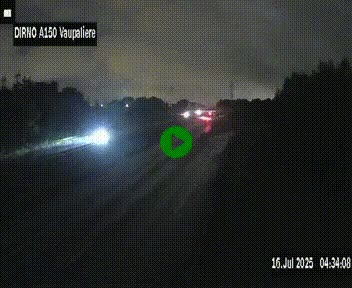 Webcam autoroute A150 à hauteur de La Vaupalière en périphérie de Rouen. Vue orientée vers Rouen