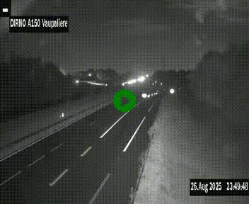 Webcam autoroute A150 à hauteur de La Vaupalière en périphérie de Rouen. Vue orientée vers Rouen