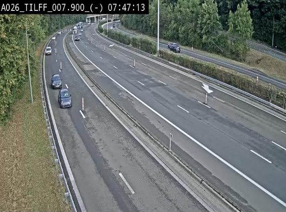 Webcam autoroute A26/E25 à Esneux, en Belgique en direction Luxembourg - BK 7.9