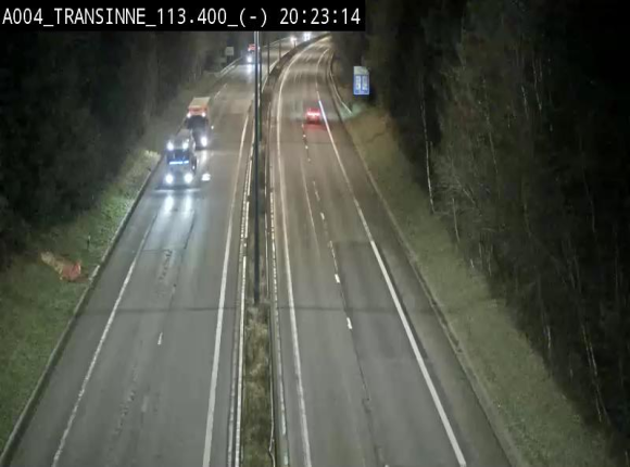 Caméra trafic E411 (A4) - Transinne direction Namur - BK 113.425
