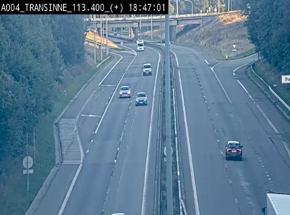Webcam dans les Ardennes sur l'E411 à hauteur de Transinne. Vue orientée vers le sud de la Belgique