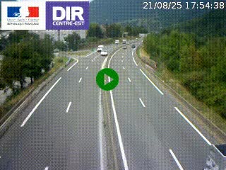 Caméra sur la Nationale 90 (N90) à La Léchère, en direction et à proximité d'Albertville