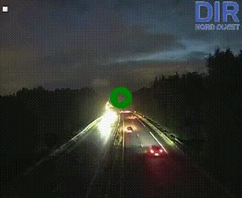 Webcam sur le périphérique de Caen (N814) à l'est de la ville, à Mondeville hauteur de la sortie 2, Presqu'île-Rives de l'Orne, au bout de l'autoroute A13