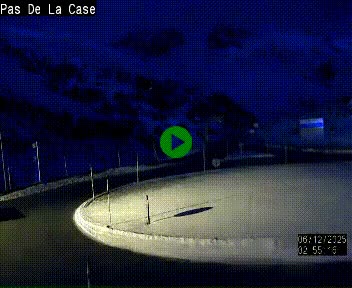 Webcam sur la N22 au niveau du poste frontière entre la France et Andorre à proximité de Pas de la Case à plus de 2000 mètres d'altitude