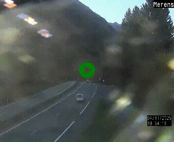 Webcam dans les Pyrénées à hauteur de Mérens-les-Vals sur N320, en direction de Pas de la Casa (Andorre)