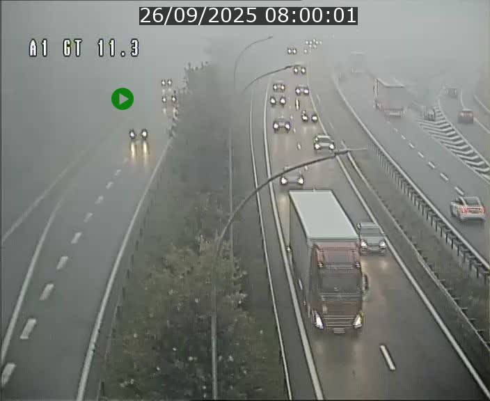 Traffic live webcam Luxembourg Senningerberg - A1 direction Allemagne - BK 11.3