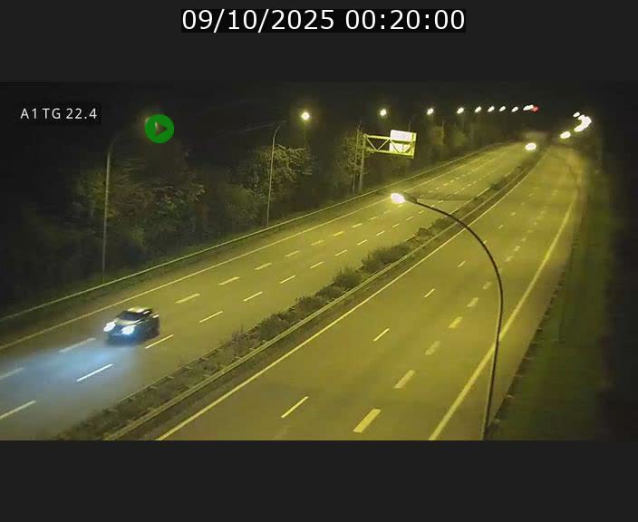 Traffic live webcam Luxembourg Flaxweiler - A1 direction Luxembourg - BK 22.4