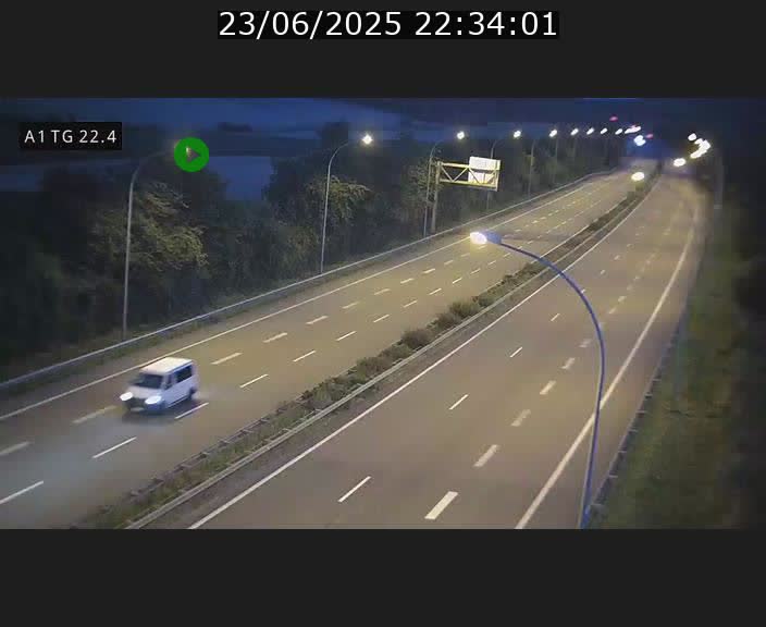 Traffic live webcam Luxembourg Flaxweiler - A1 direction Luxembourg - BK 22.4