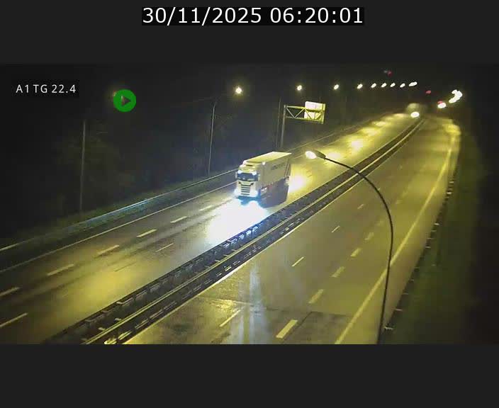 Traffic live webcam Luxembourg Flaxweiler - A1 direction Luxembourg - BK 22.4