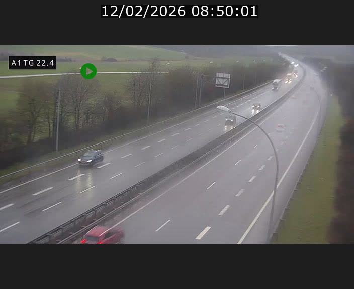 Traffic live webcam Luxembourg Flaxweiler - A1 direction Luxembourg - BK 22.4