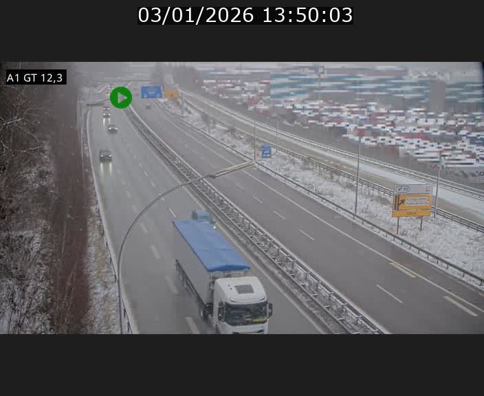 Traffic live webcam Luxembourg Senningerberg - A1 direction Allemagne - BK 12.3