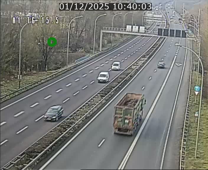 Traffic live webcam Luxembourg Munsbach - A1 direction Luxembourg - BK 15.5