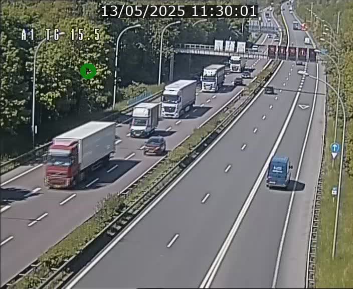 Traffic live webcam Luxembourg Munsbach - A1 direction Luxembourg - BK 15.5