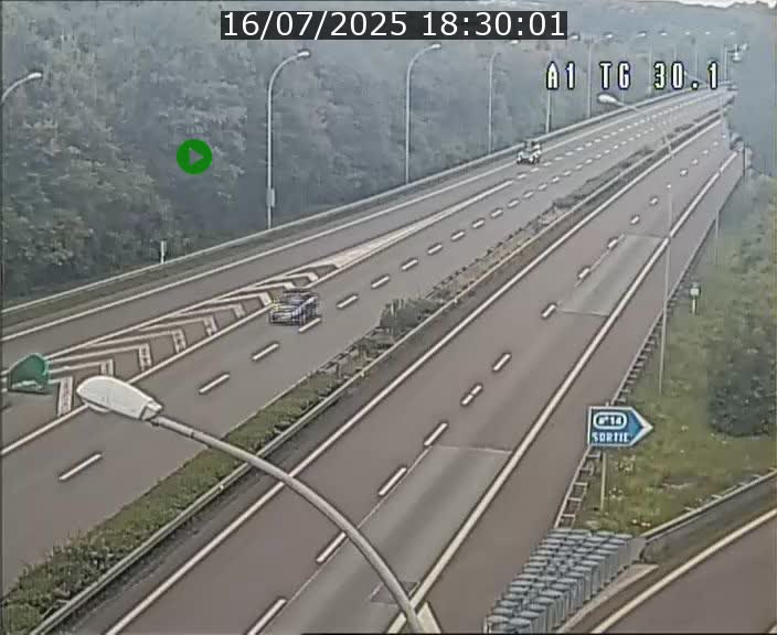 Traffic live webcam Luxembourg Grevenmacher - A1 direction Luxembourg - BK 30.1