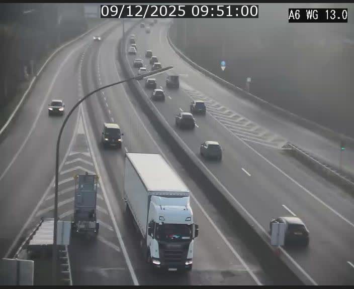 Traffic live webcam Luxembourg Mamer - A6 - BK 13 - direction Luxembourg/France/Allemagne