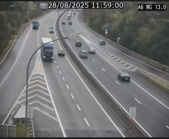 Traffic live webcam Luxembourg Mamer - A6 - BK 13 - direction Luxembourg/France/Allemagne